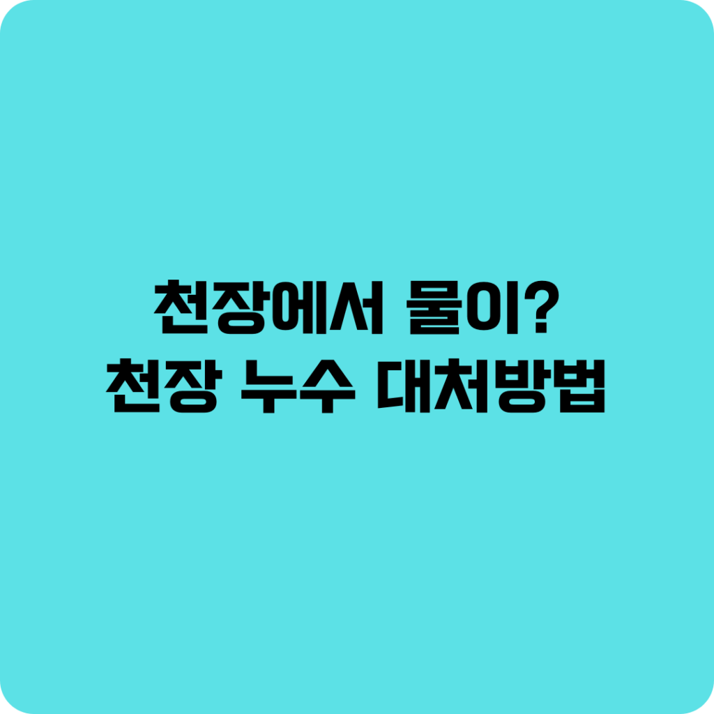천장누수